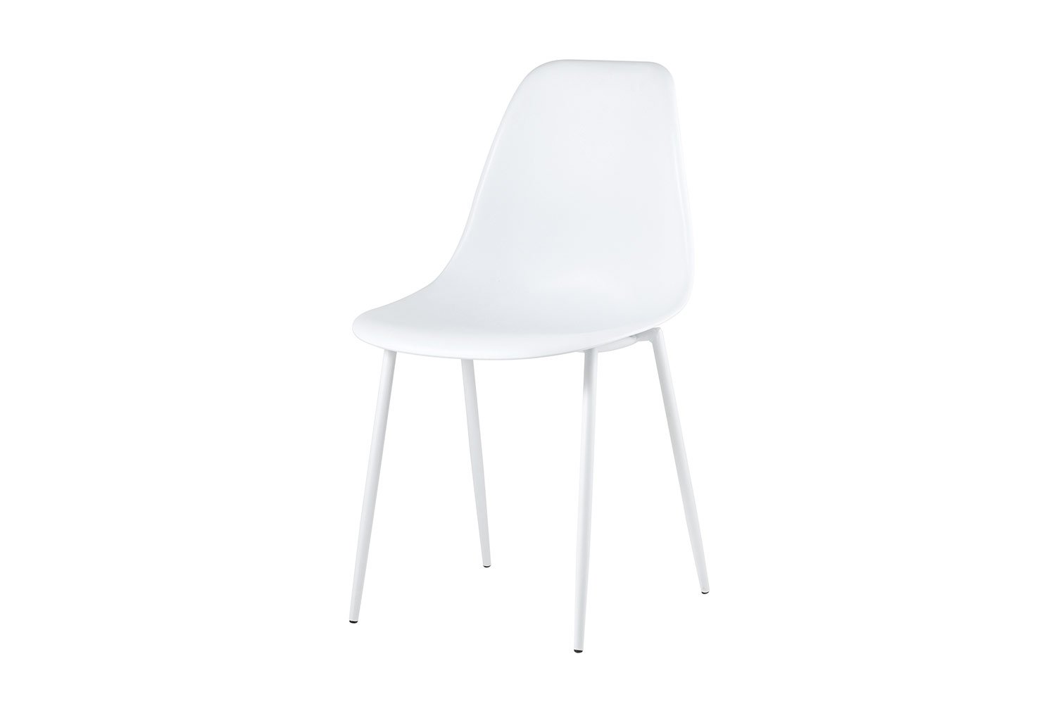 Стул Stool Group Kon, белый, пластмассовое сиденье, металлические ножки, 53х83.5х50