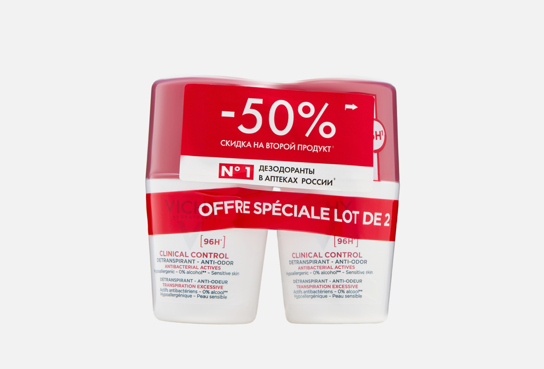 VICHY Дезодорант-шарик Clinical control 96ч 50мл