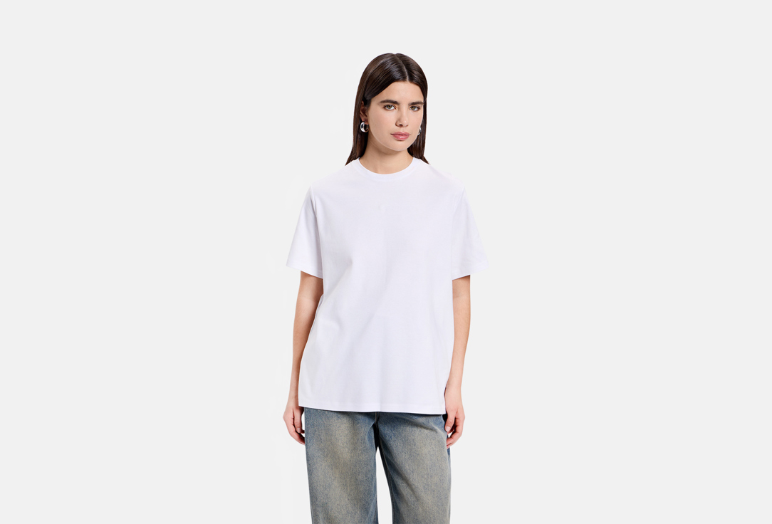 Belle you Футболка Свободный крой W4100014 Белая р.M/L
