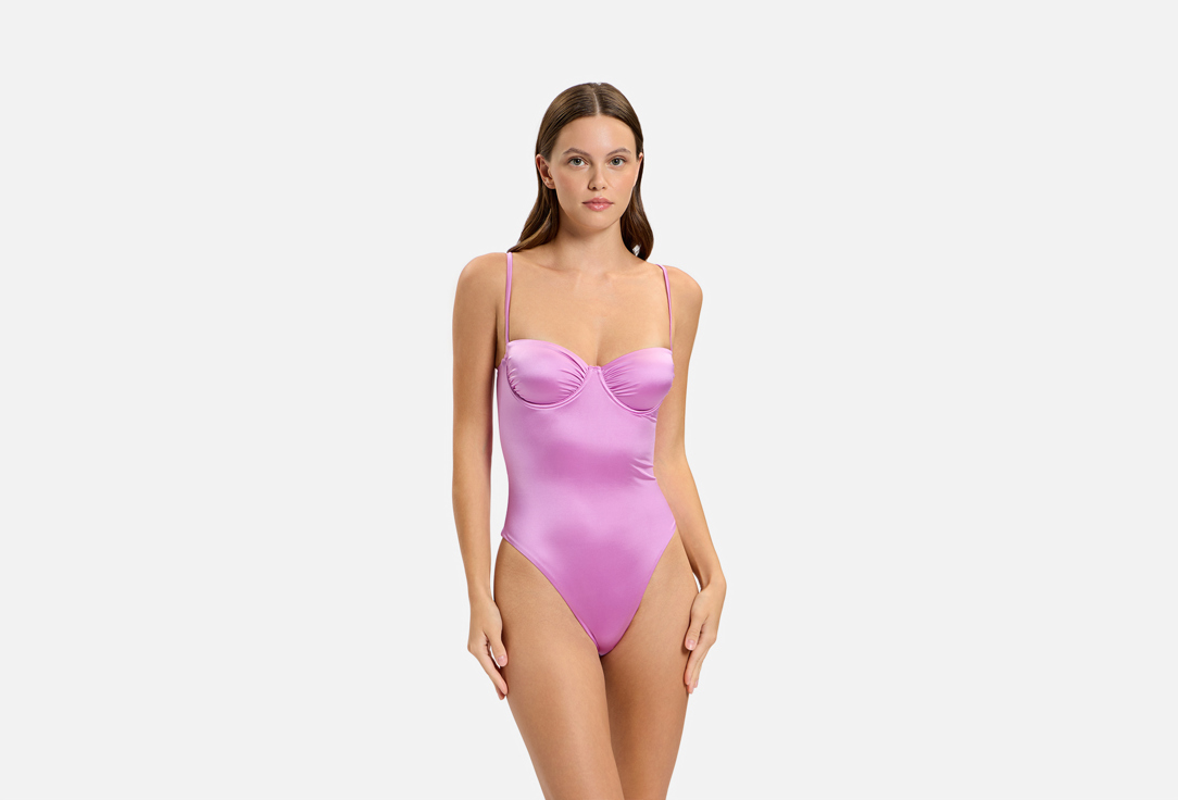 Belle you Купальник сплошной W3260035 Тонкие бретели Лиловый р.XS