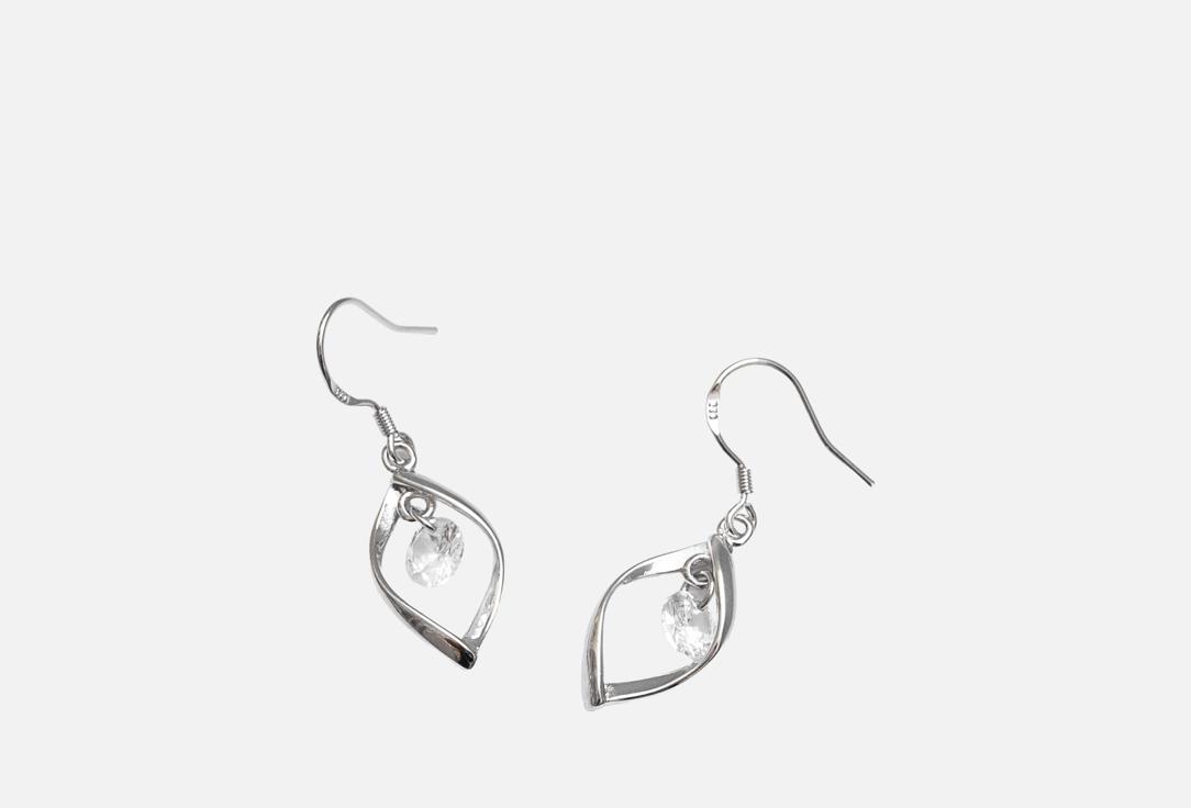 Ювелирная бижутерия, серьги покрытые серебром с кристаллами Swarovski