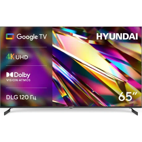 Телевизор Hyundai H-LED65BU7011 65 дюймов, 4K Ultra HD, Direct LED, Smart Google TV, чёрный