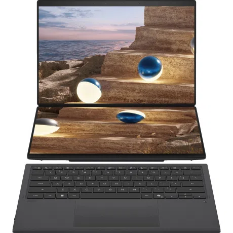 Ноутбук ASUS ZenBook Duo UX8407AA-SN538X, Core Ultra X9 378H, 32 ГБ, SSD 1 ТБ, два экрана 14" OLED Touch 3K, Windows 11 Pro, темно-серый
