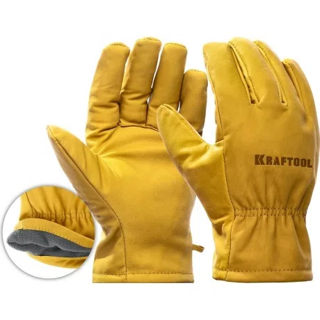 Перчатки рабочие Kraftool EXTREM 1136-XL кожаные, размер XL (10), желтые