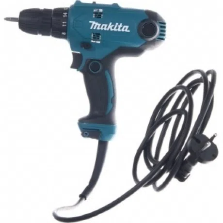 Дрель Makita DF0300, 320 Вт, сеть 220 В, быстрозажимной патрон 0.8-10 мм