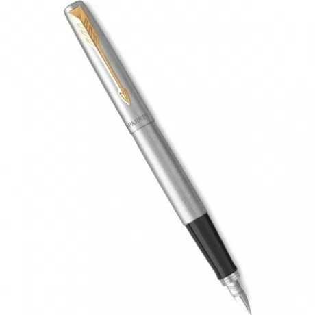 Ручка перьевая Parker Jotter Core Stainless Steel GT, перо M