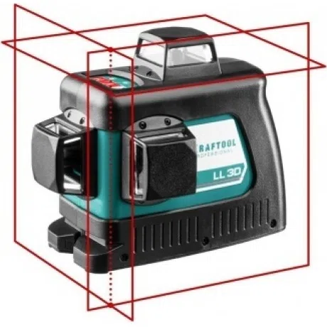 Лазерный нивелир Kraftool LL-3D 34640, 3 линии 360°