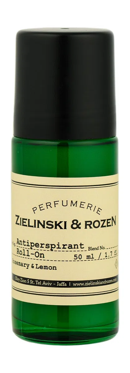 Дезодорант-антиперспирант Zielinski & Rozen Rosemary & Lemon, шариковый, 24 часа защиты