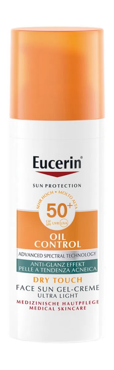Солнцезащитный гель-крем для лица Eucerin Sun Protection Oil Control, SPF 50+, для проблемной кожи