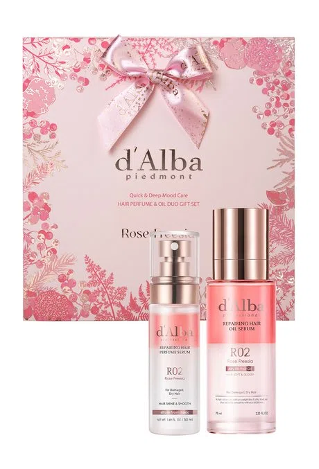 Набор для ухода за волосами d'Alba Rose Fresia R02, сыворотка-мист 50 мл и масло-сыворотка 75 мл