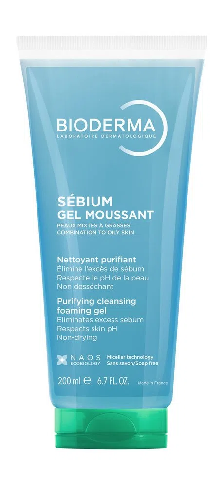 Гель для умывания Bioderma Sebium Gel Moussant, для комбинированной и жирной кожи
