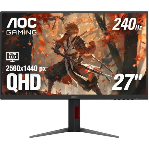 Монитор AOC Q27G4ZMN 27, черный с красными вставками