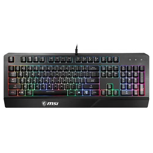 Клавиатура MSI Vigor GK20 RU, мембранная, проводная USB, русская раскладка, черная