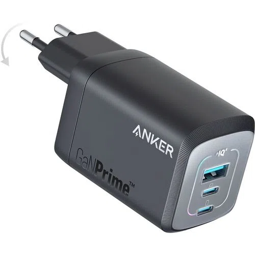 Зарядное устройство сетевое Anker Prime 67 Вт USB-A 2xUSB-C 5 А серый A2669313