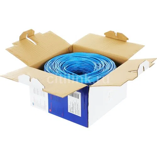 Кабель сетевой UTP Buro BU-CCA-050-BL кат. 5E, 4 пары, 305 м, синий