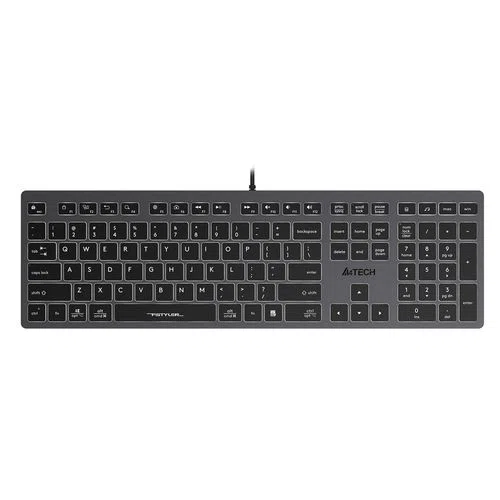 Клавиатура A4Tech Fstyler FX60, проводная, USB, ножничная, серо-белая