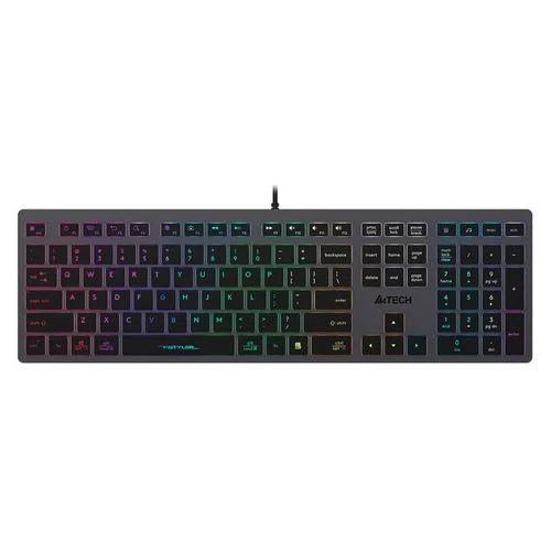 Клавиатура A4Tech Fstyler FX60, проводная, USB, ножничная, серая