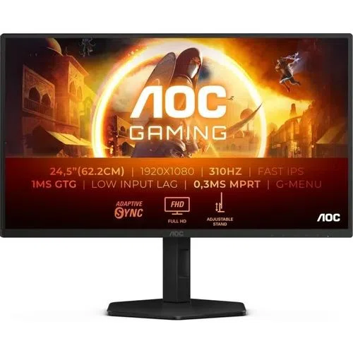 Монитор AOC 25G4SXU 24.5", Full HD, Fast IPS, 300 Гц, черный