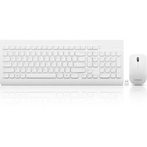 Комплект беспроводных клавиатуры и мыши Lenovo 510, USB, белый