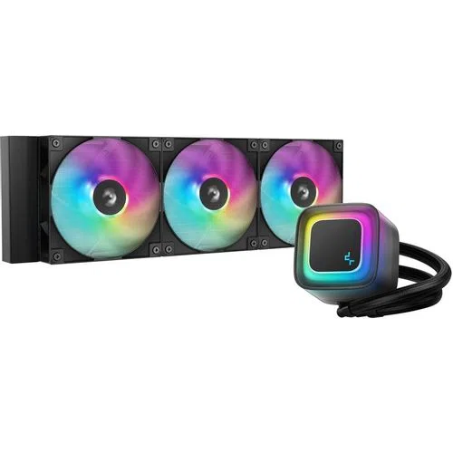 Система жидкостного охлаждения Deepcool LE360 V2, радиатор 360 мм, ARGB, чёрная