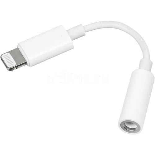 Переходник Apple MMX62ZM/A Lightning (m) - Jack 3.5 (f), белый