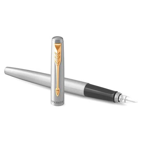 Ручка перьевая Parker Jotter Core F691 Stainless Steel GT, сталь, подарочная упаковка