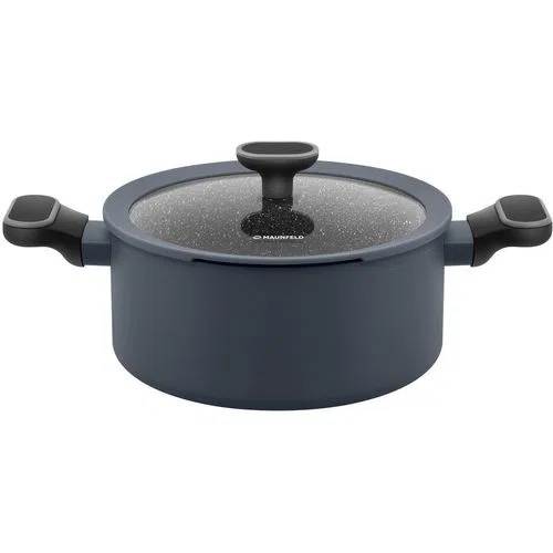 Кастрюля MAUNFELD Frida MCS47FA02DG, 4,7 л, с крышкой, черная