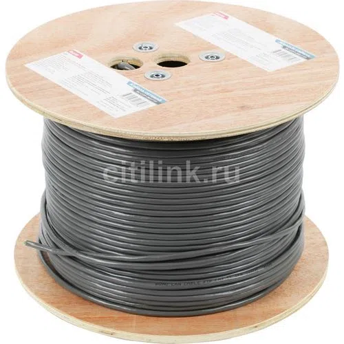 Сетевой кабель FTP Buro BU-COP-050-FTP, кат. 5E, 305 м, серый