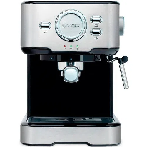 Кофеварка рожковая Vitek VT-1520, серебристая с черным