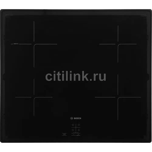 Индукционная варочная панель Bosch Serie 2 PUG61KAA5E, 4 конфорки, черная