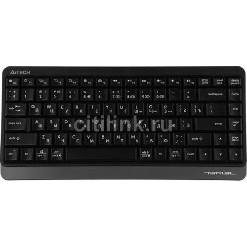 Беспроводная клавиатура A4Tech Fstyler FBK11, мембранная, Bluetooth/радиоканал, черно-серая