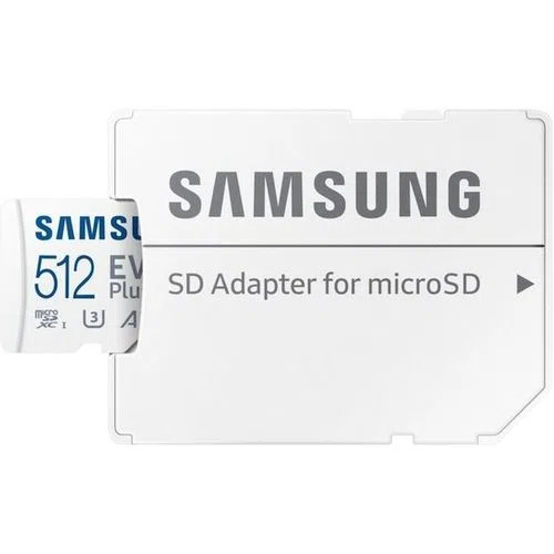 Карта памяти Samsung EVO Plus microSDXC 512 ГБ UHS-I U3, с адаптером SD