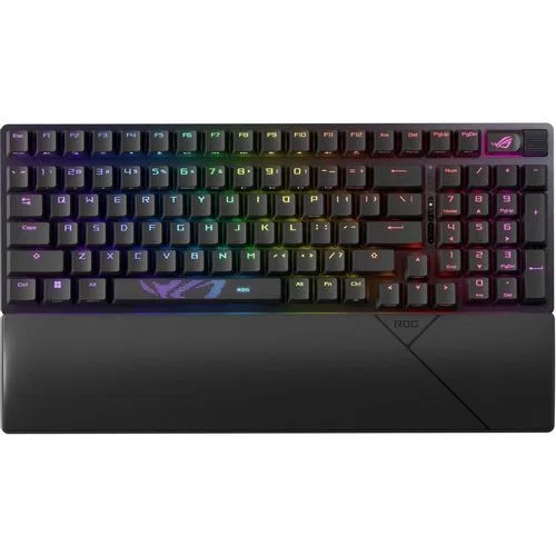 Клавиатура механическая ASUS X901, беспроводная, Bluetooth и радиоканал, USB, черный