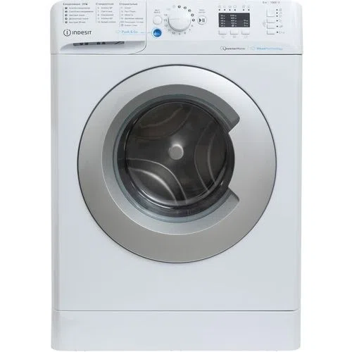 Стиральная машина Indesit Innex BWSA 6109 WSV RU, фронтальная, 6 кг, 1000 об/мин, с паром, инверторная