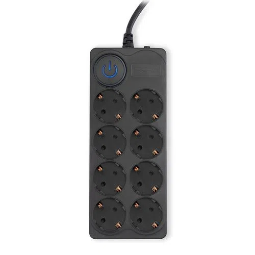 Сетевой фильтр Ippon BK-8-EU-5-10-B, кабель 5 м, черный