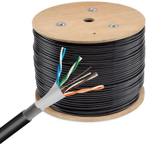 Кабель витая пара Buro BU-CCA-050-FTP-OUTDOOR FTP, 4 пары, 305 м, черный