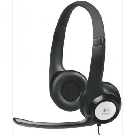 Гарнитура Logitech H390, USB, накладная, с микрофоном, черная