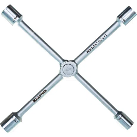 Ключ баллонный складной крестовой Kraftool 27574, 17, 19, 21, 22 мм