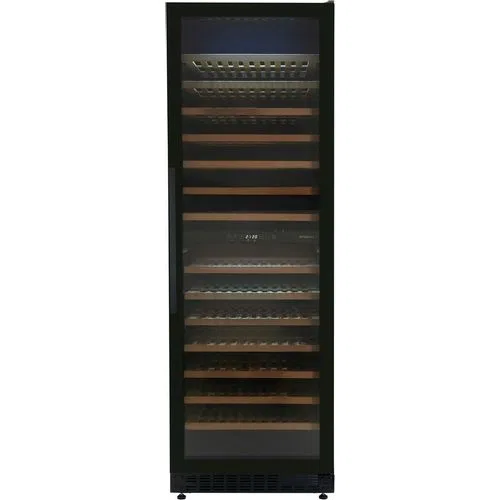 Винный шкаф Hyundai HBWC 1765 DC, 171 бутылка, 415 л, высота 177 см, черный