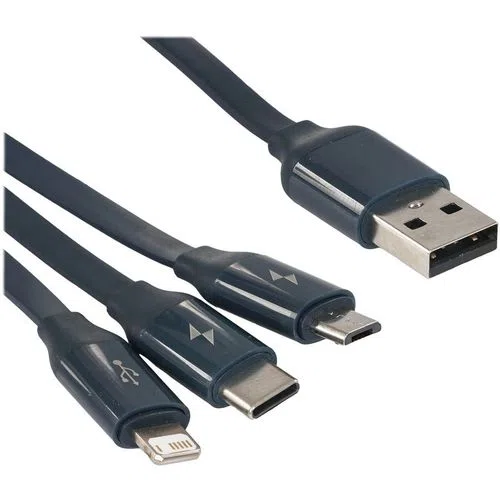 Кабель Baseus CAMJ010003 3 в 1, USB - Lightning / USB Type-C / micro USB, 1,1 м, синий