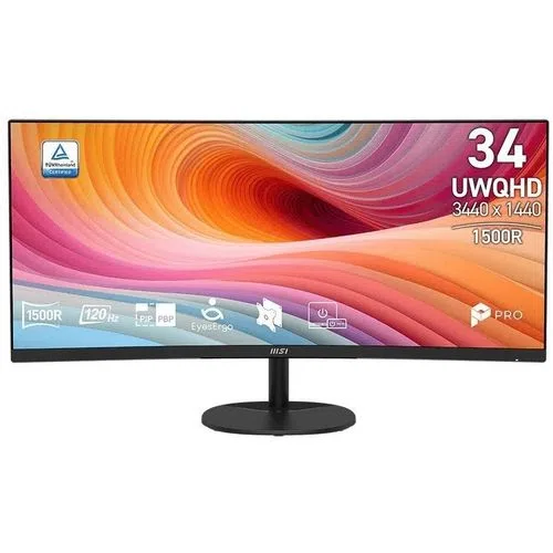 Монитор MSI Pro MP341CQ E12 34", 3440x1440, VA, 120 Гц, черный