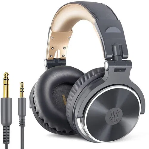 Наушники Oneodio Studio Pro 10, 3.5 мм/6.3 мм, мониторные, серый/золотистый