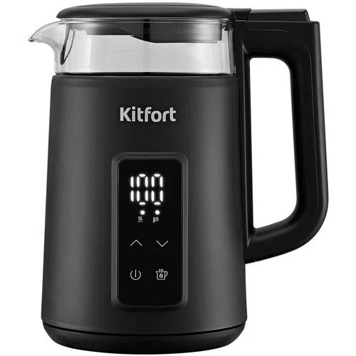 Чайник электрический KitFort КТ-6714, 1.7л, стекло/пластик
