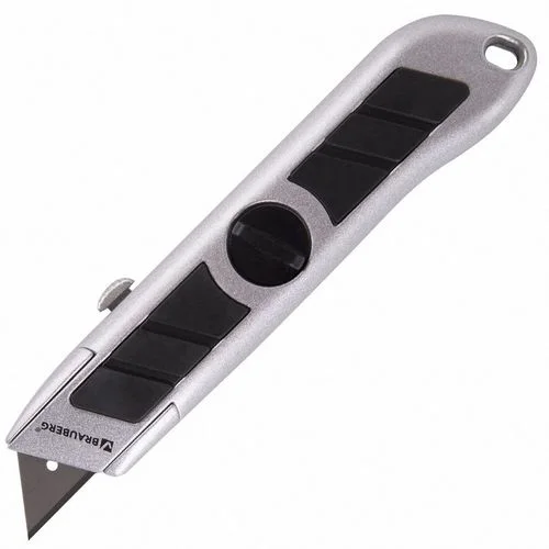 Нож канцелярский Brauberg Professional 235403, 18 мм, черный