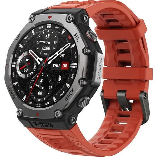 Смарт-часы Amazfit T-Rex 3 A2323, 48.5мм, 1.5", красный/темно-серый