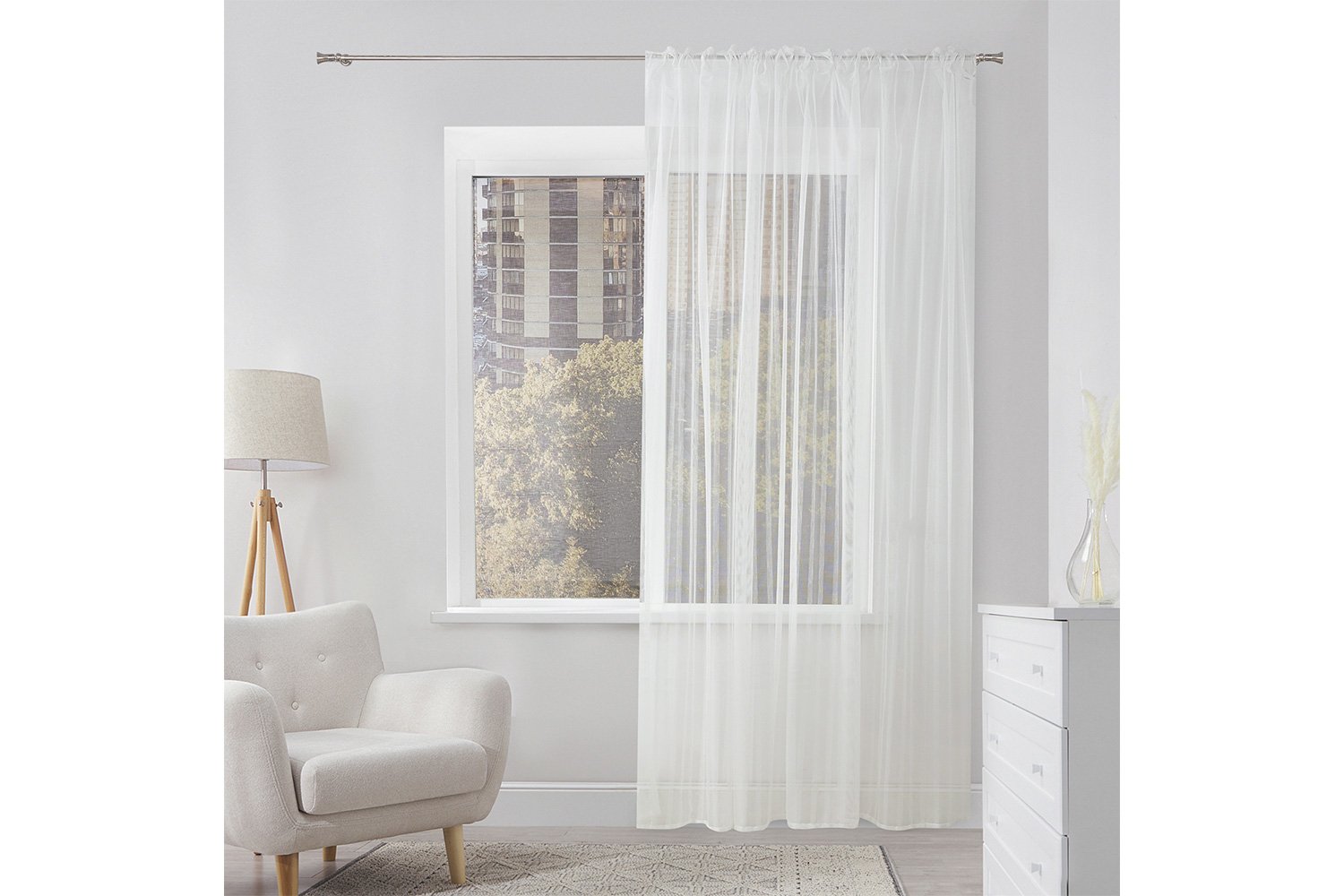 Тюль Micasa Lori, сетка, экрю, 300х280 см