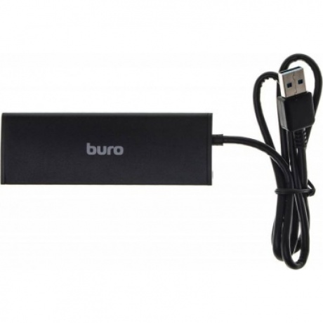 USB-хаб Buro BU-HUB4-0.5-U3.0, 4 порта, чёрный