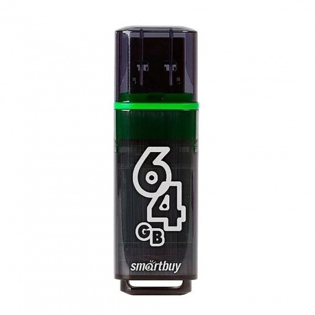 USB-флешка SmartBuy Glossy, 64 ГБ, USB 3.0, темно-серая