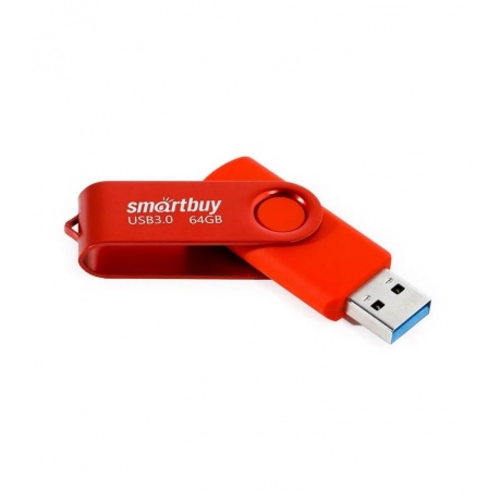 Флеш-накопитель SmartBuy Twist SB064GB3TWR, 64 ГБ, USB 3.0, красный