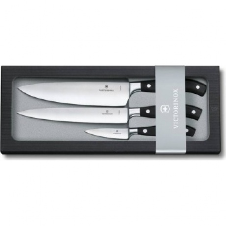 Набор кухонных ножей Victorinox Grand Maitre Forged Chefs, 3 предмета, черный